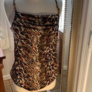 Sushi Flowers Animal Print Tank size small